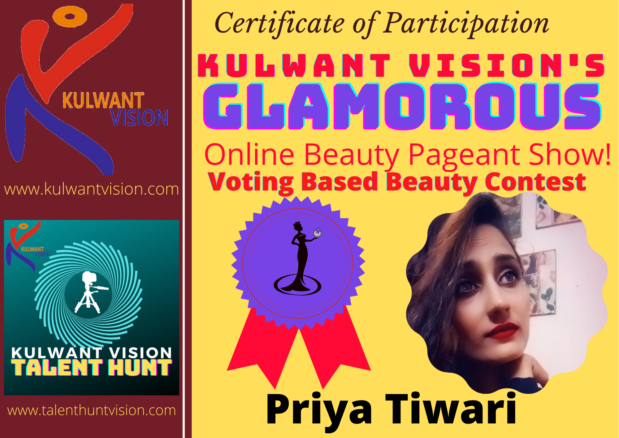 Certificate of Participation Priya